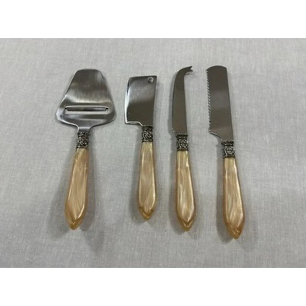 Vintage Stainless Steel Charcuterie / Cheese Board Utensils